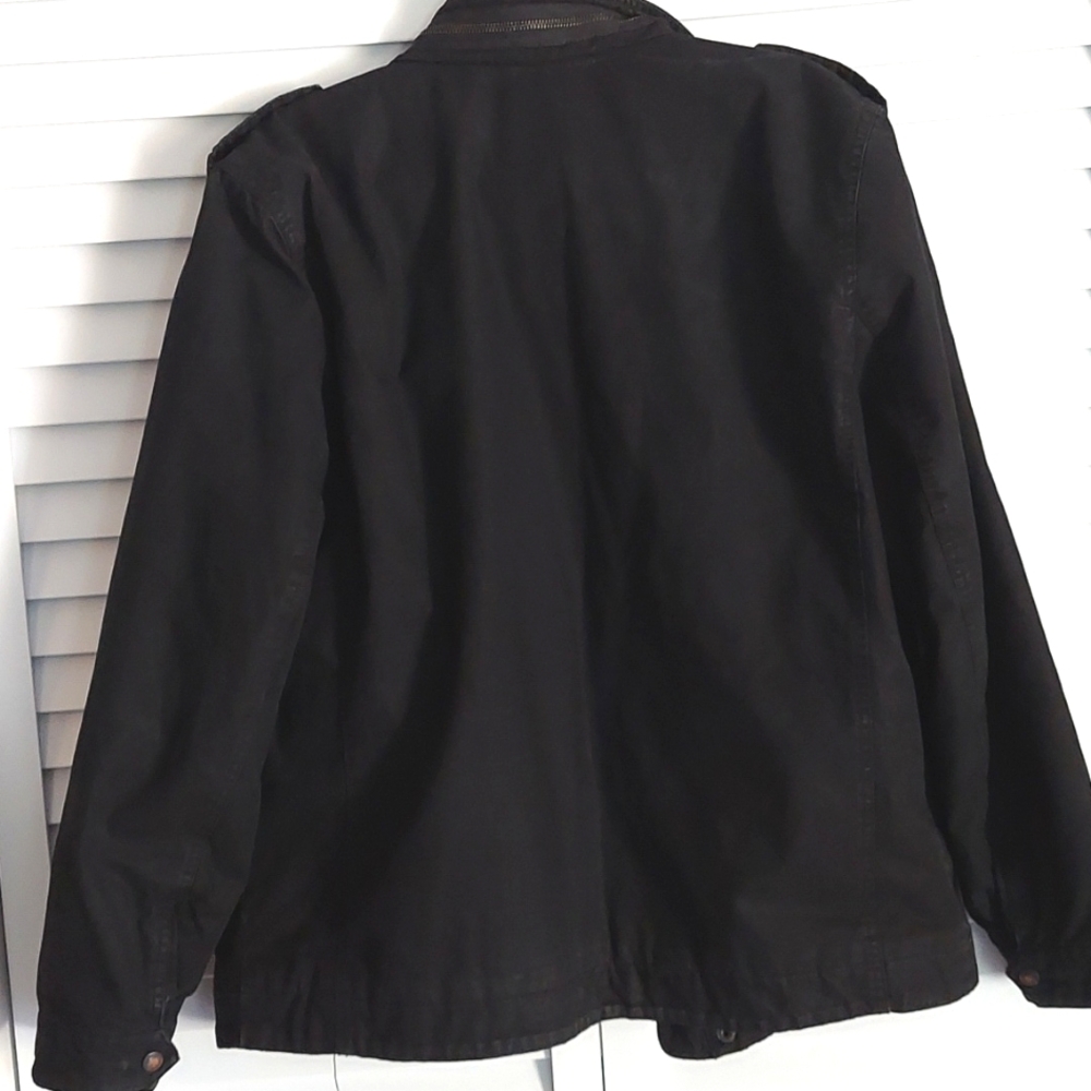 Levis Jacket, Utility Coat, Full Zip & Snaps, Quilted Lining, Cotton, Black - Picture 11 of 12